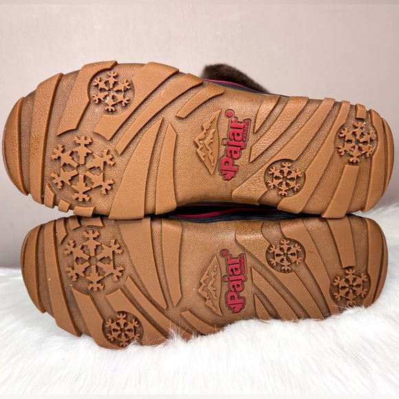 PAJAR Dark Brown Boots Faux Fur Cuff - Picture 6 of 8